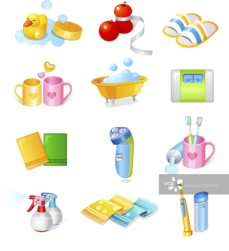 各种洗漱用品图片素材