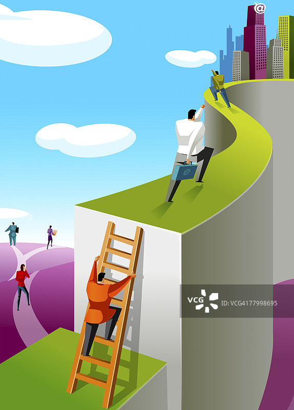 商务人士匆忙赶往办公室图片素材