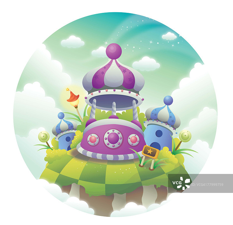 岩石上的教堂图片素材