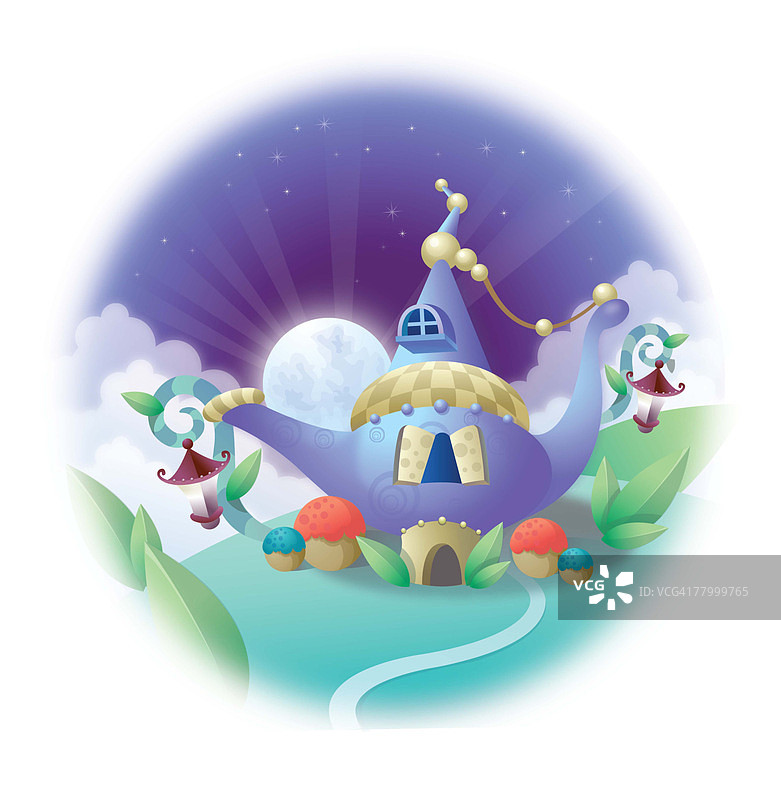 魔灯形状的建筑图片素材