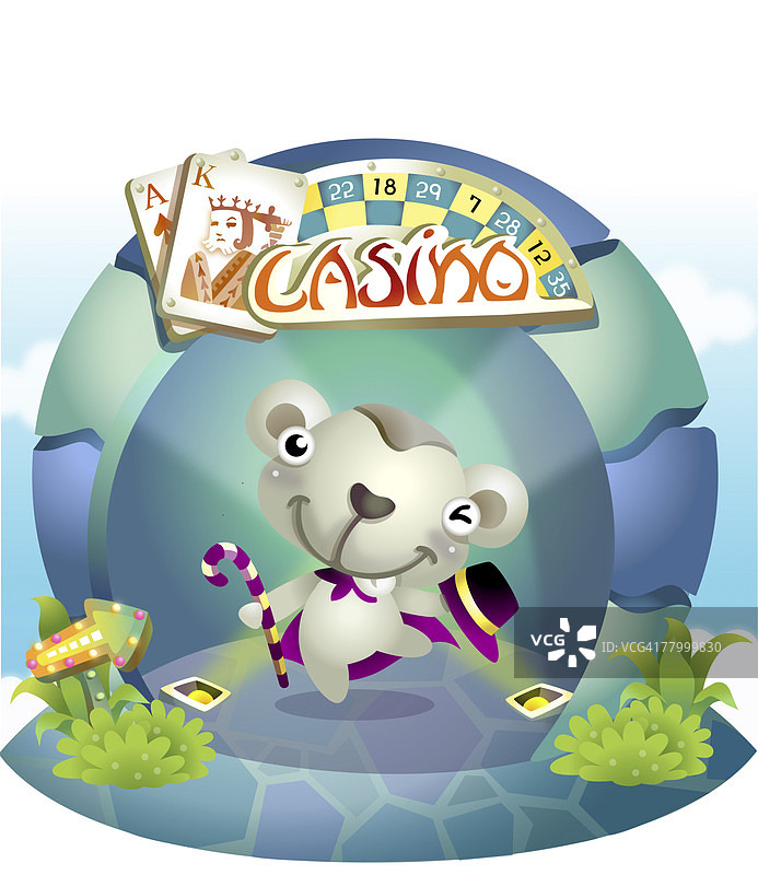 赌场俱乐部前的老鼠图片素材