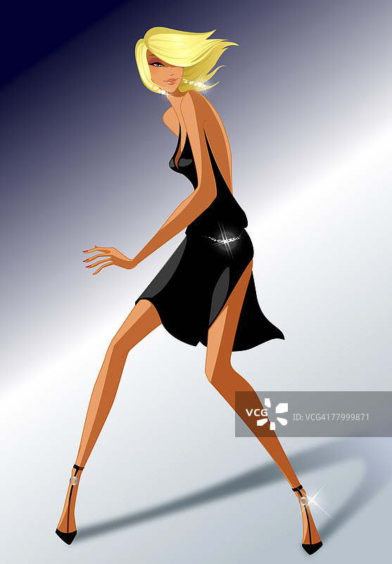 在地板上跳舞的女人图片素材