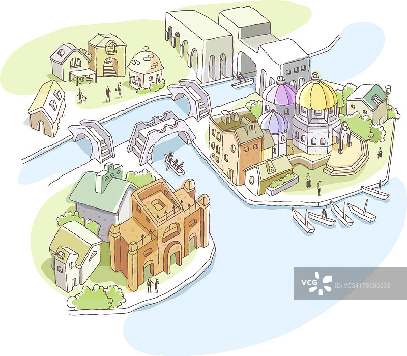 城市建筑的俯视照片图片素材