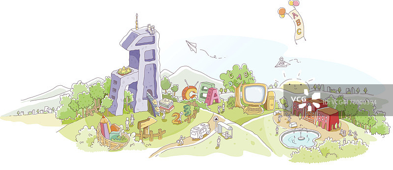 鸟瞰花园图片素材