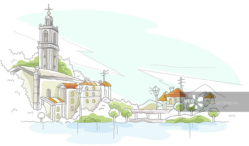 海滨建筑图片素材