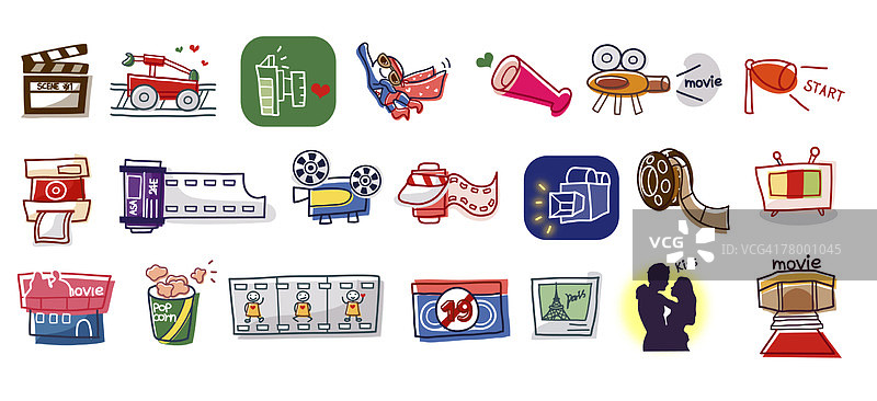 不同类型的物体特写图片素材