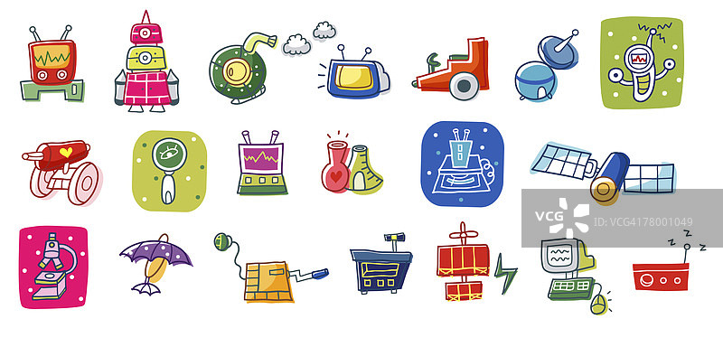 不同类型的物体特写图片素材