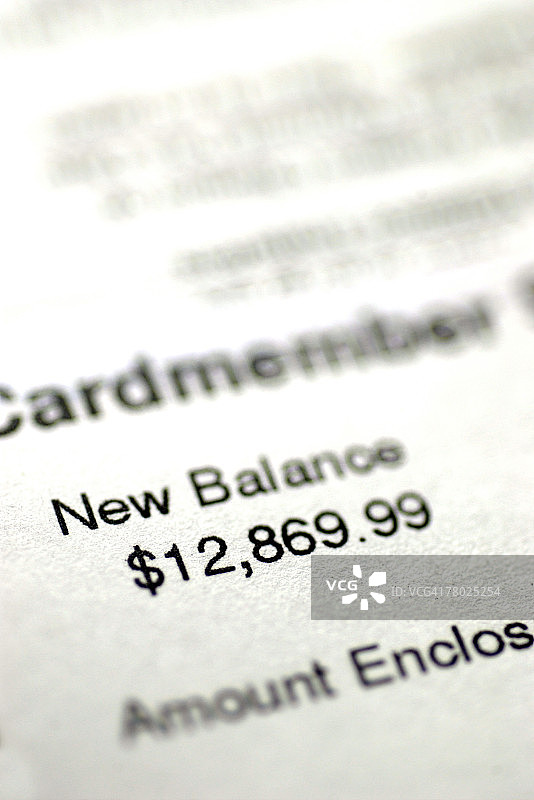 信用卡账单图片素材