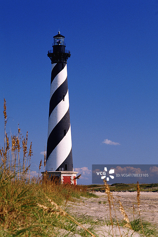 北卡罗来纳州海滩上的哈特拉斯角灯塔图片素材