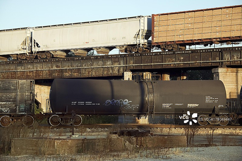 有火车的铁路货场图片素材