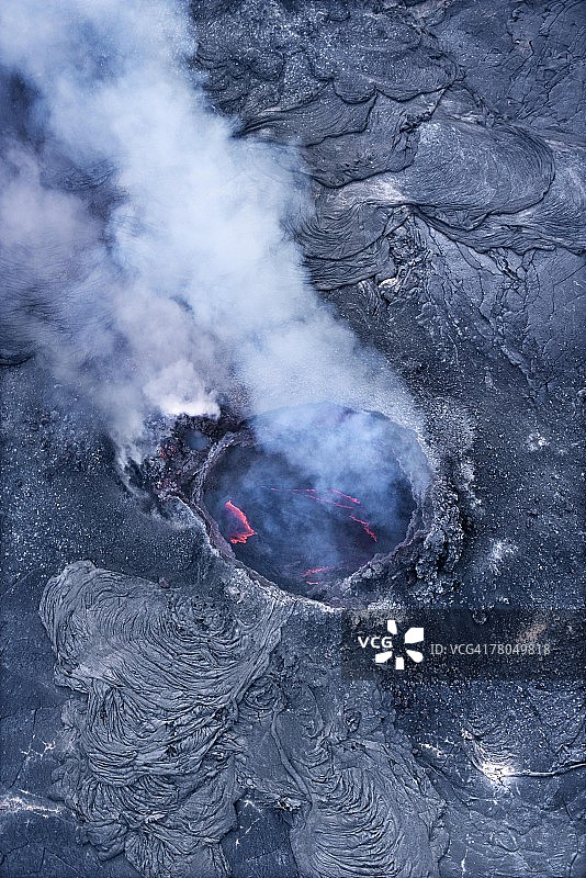 活跃的夏威夷火山图片素材