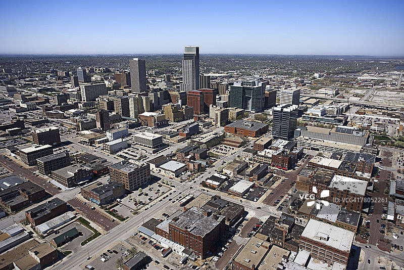 内布拉斯加州奥马哈的航拍景色图片素材