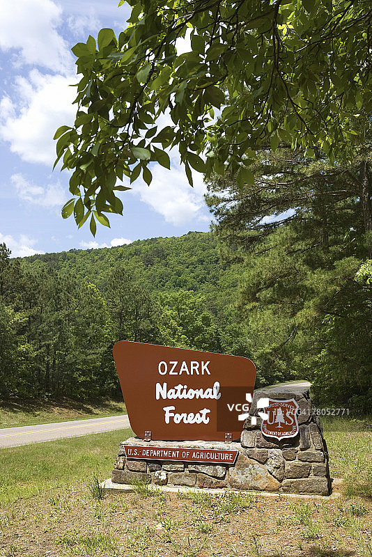 奥索卡国家森林标志牌图片素材
