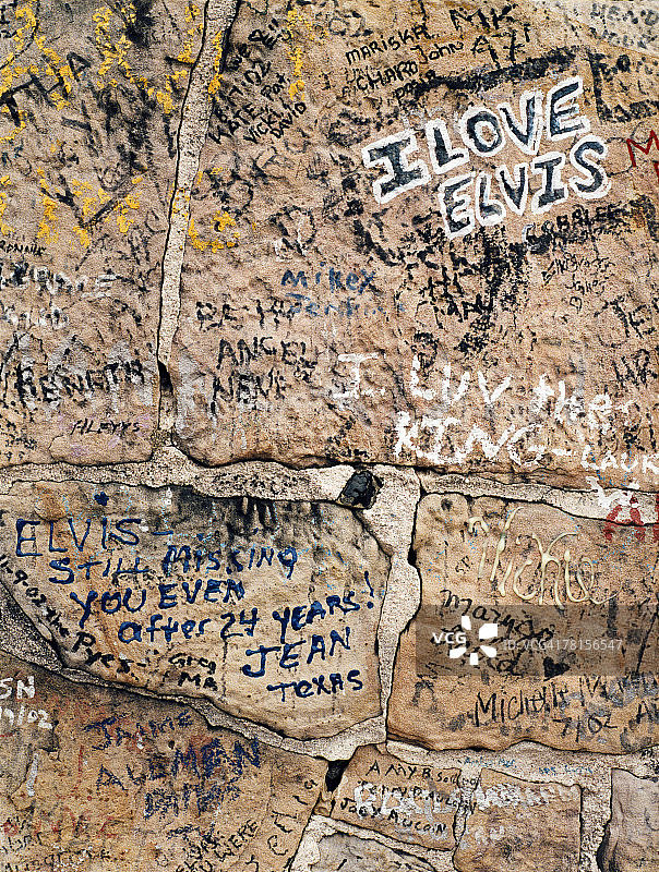 孟菲斯雅园墙上的涂鸦图片素材