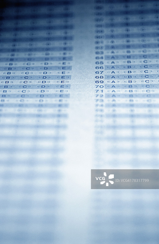 多项选择测试表图片素材