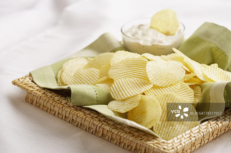 薯片和蘸酱图片素材