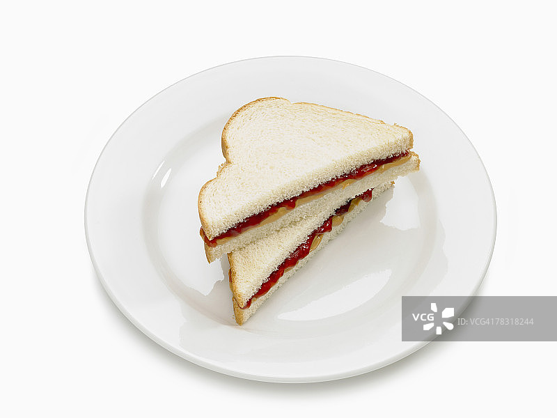 花生酱和果冻三明治图片素材