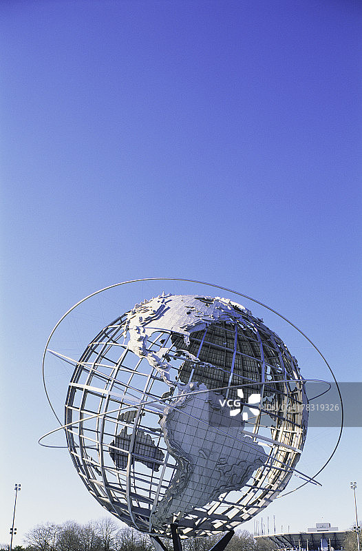 纽约的宇宙神球雕塑图片素材