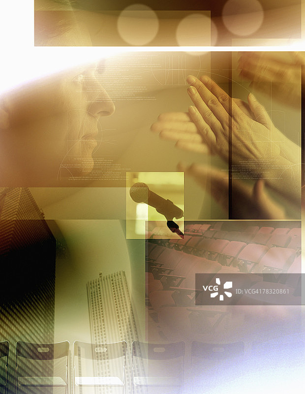 演讲者掌声图片素材