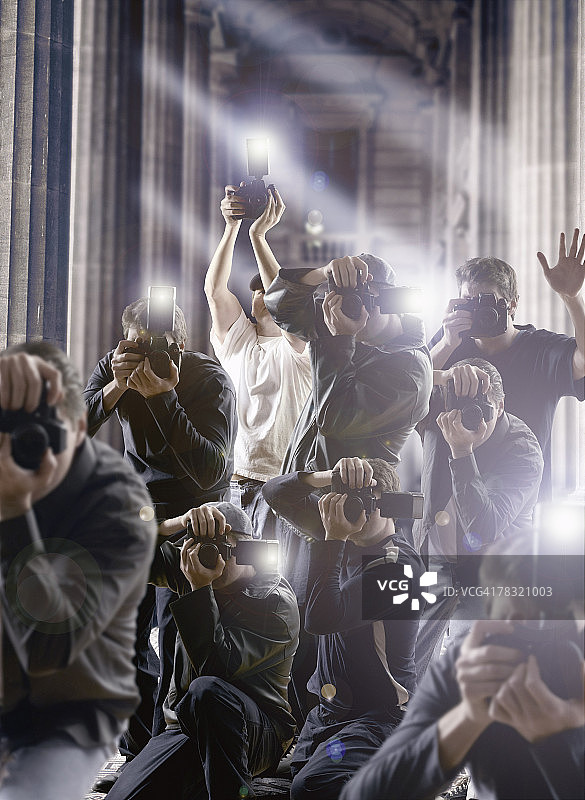 狗仔队的闪光灯图片素材