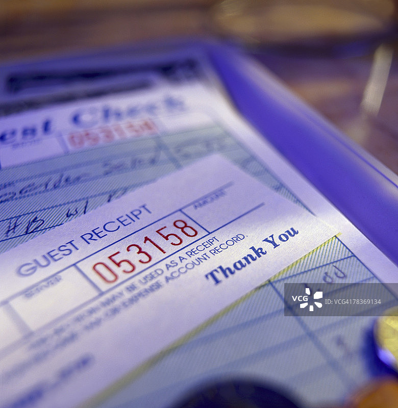 餐厅账单图片素材