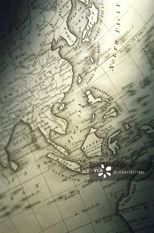 亚洲地图图片素材