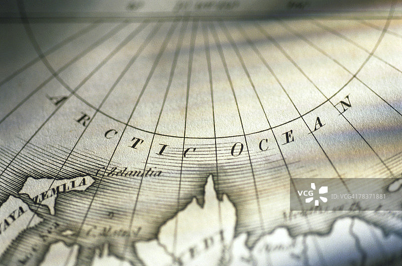 北冰洋地图图片素材