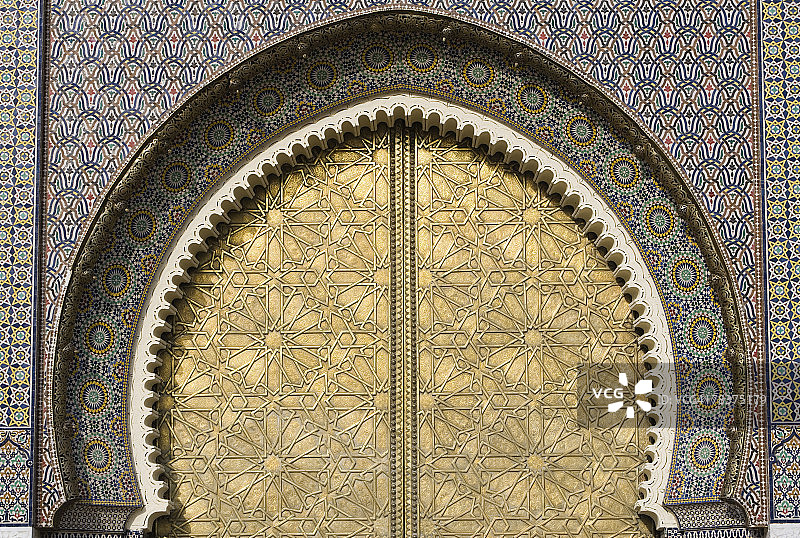 摩洛哥门口特写图片素材