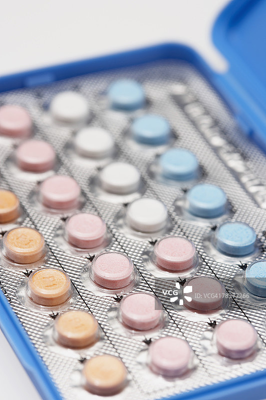 三相口服避孕药图片素材
