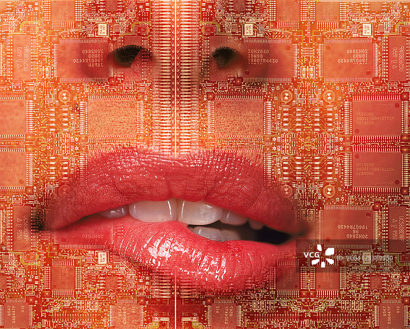 女人咬嘴唇图片素材