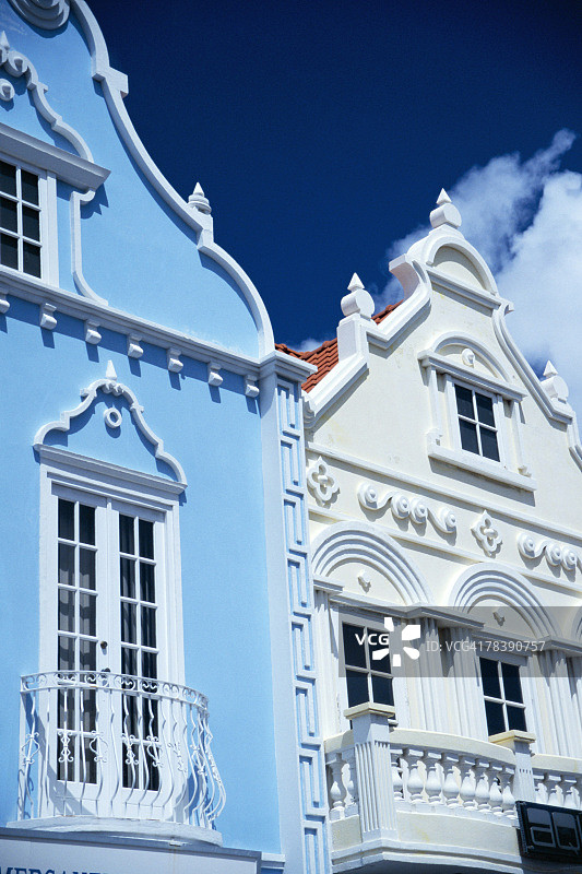 阿鲁巴奥拉涅斯塔德丹尼尔·里奥广场的华丽房屋图片素材