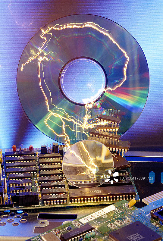 光盘和电路图片素材