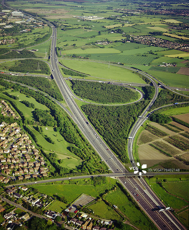 公路航拍视角图片素材