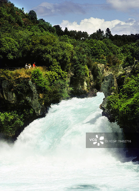 新西兰胡卡瀑布图片素材