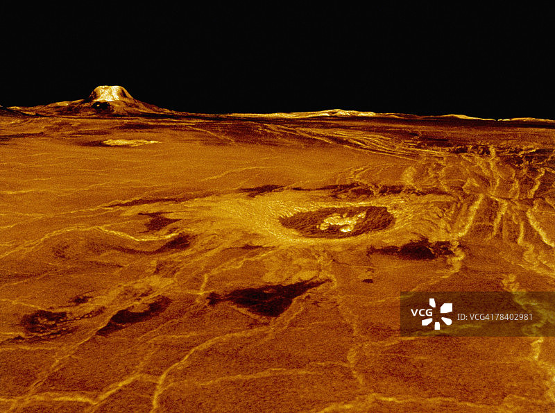 金星表面的三维视图图片素材