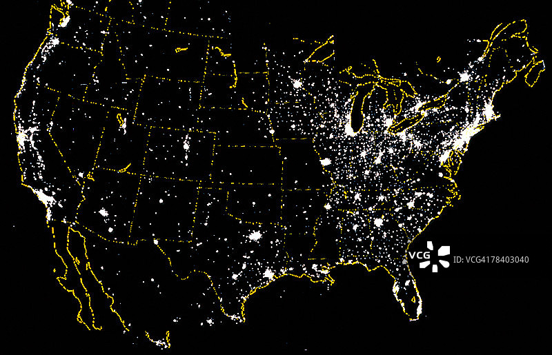 美国夜景图片素材
