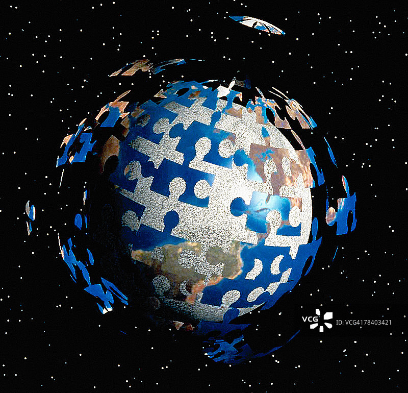 地球拼图图片素材