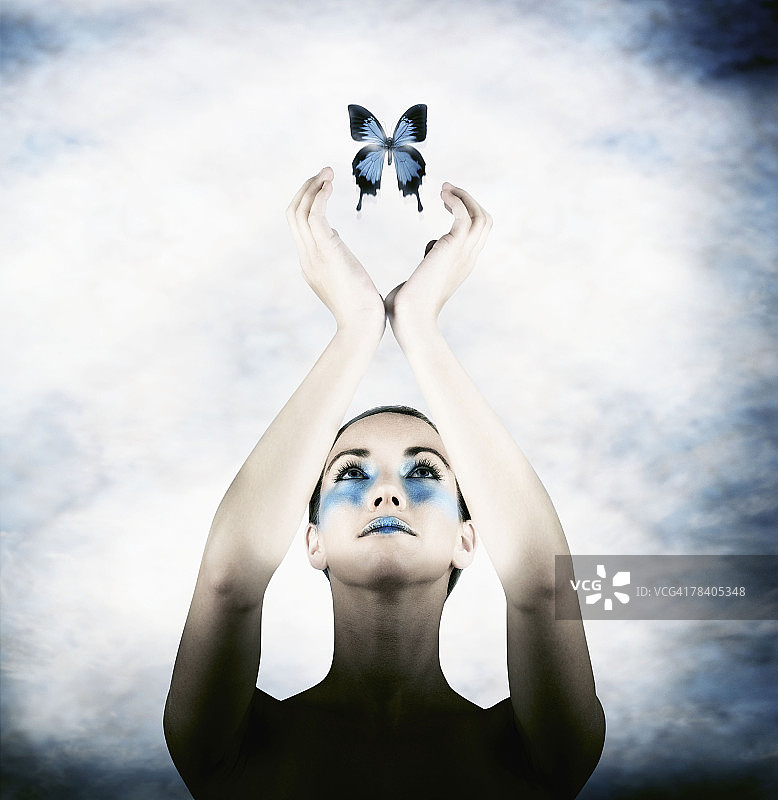 飞走的蝴蝶图片素材