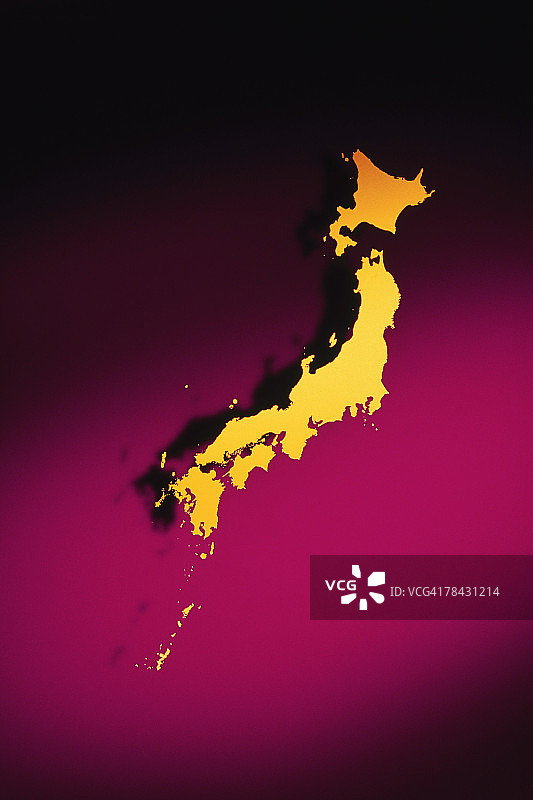 日本地图轮廓图片素材