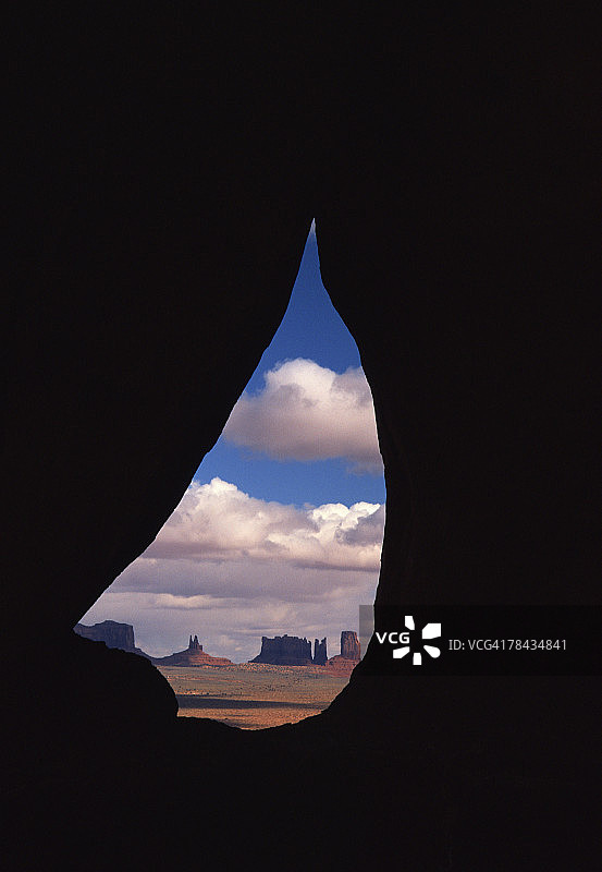 犹他州纪念碑谷国家公园的泪滴拱门图片素材