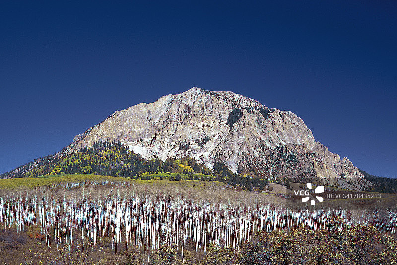 科罗拉多州凯布勒山口的秃头山图片素材