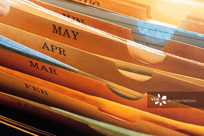 每月文件档案袋图片素材