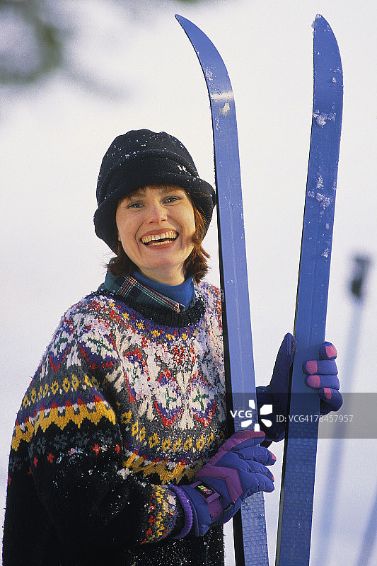 滑雪女性肖像图片素材