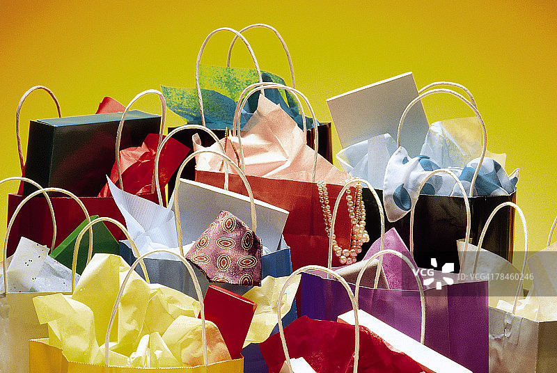 彩色购物袋图片素材