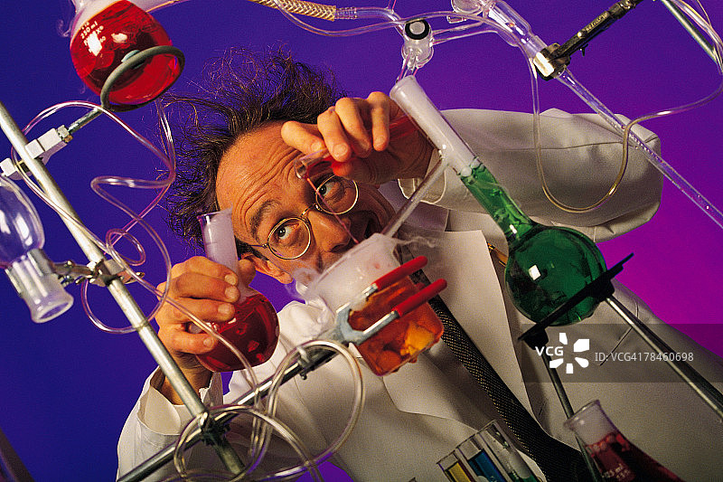 疯狂的科学家图片素材