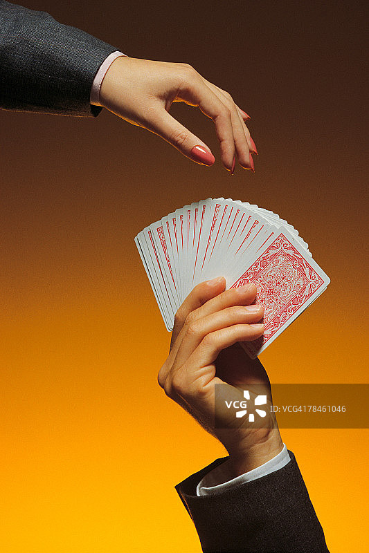 女商人选择男商人的卡片图片素材