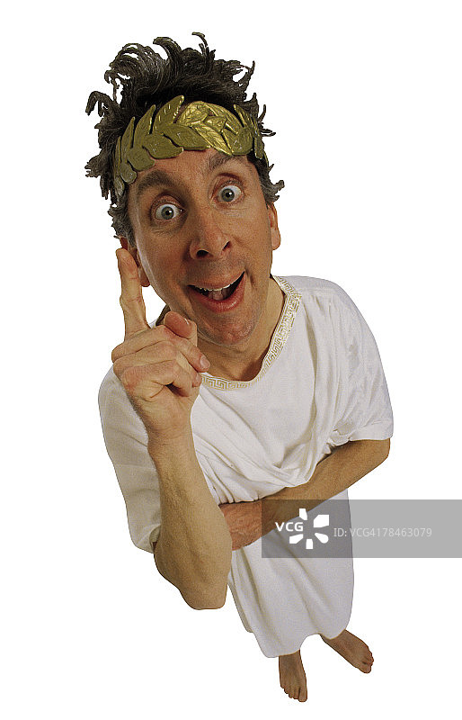 穿着托加长袍，有想法的男人图片素材