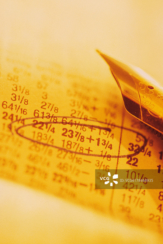 报纸上的股票报价图片素材