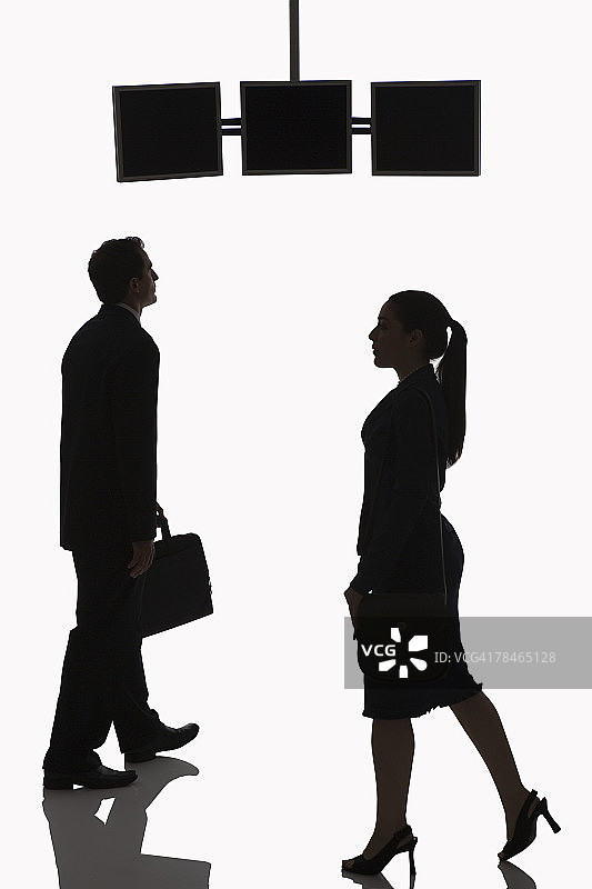 男人和女人轮廓剪影图片素材