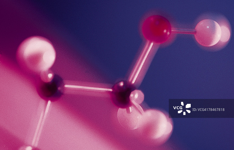 模糊的分子模型图片素材